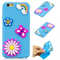 iphone 6  blue butterfly flowers case